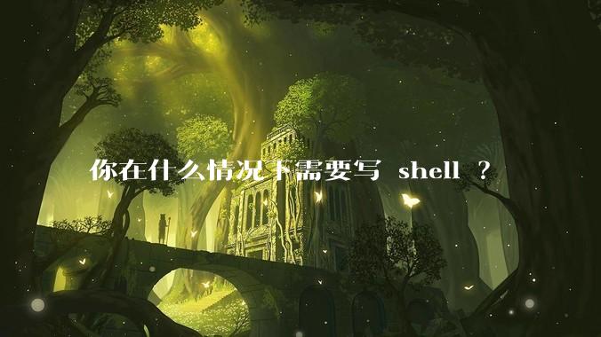 你在什么情况下需要写 shell ？