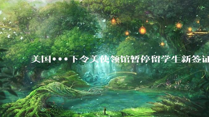 美国***下令美使领馆暂停留学生新签证面谈，将带来哪些影响？美国大学在全球人才竞争中还有优势吗？